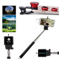 iBank(R)Selfie Stick + Fisheye Wide Angle Camera Lens